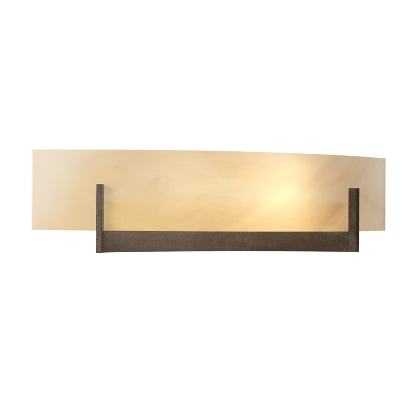 Axis 2 - Light Flush Mounted Scone, Bronze, Amber Swirl,  4.5" H x 17.3" W x 3.5" D
