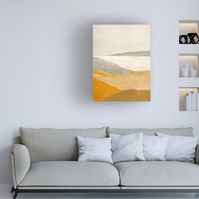 Art sur toile «bolologic», champ jaune Fabrikken, H 19 po x l 14 po