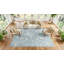 Tapis d'intérieur multicolore bleu 7 pi 6 po x 9 pi 10 po Nourison Botanical Washables-716337585-717033544