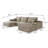 Boneless Cloud Sectional Sofa With 1 Ottoman-744187323-743743898-742274494