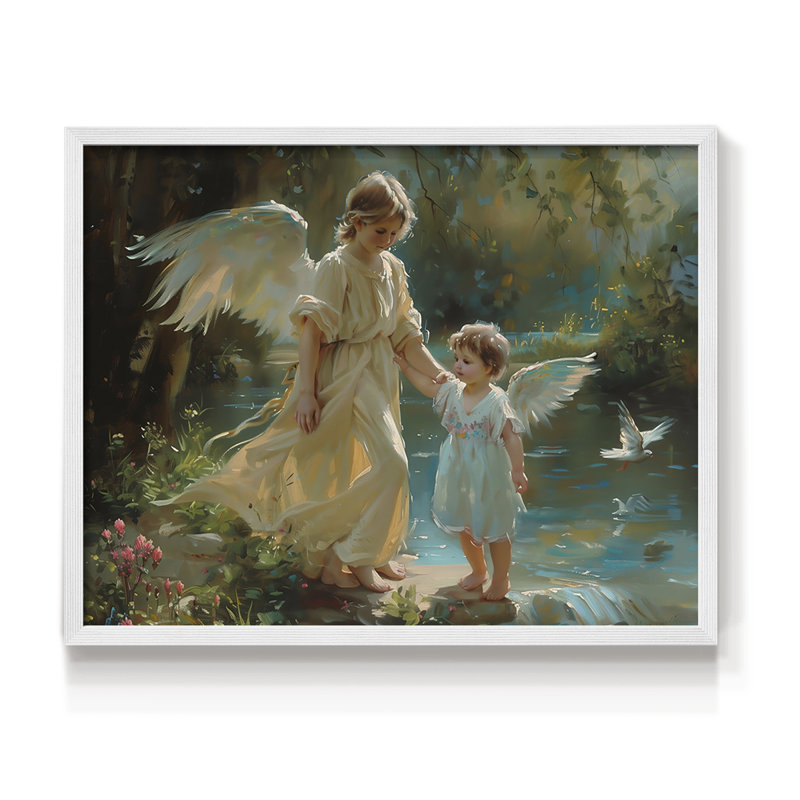 Wildlife Series-XLIX -Framed Print - Restickable, 16" H x 20" W, White