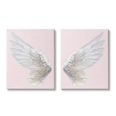 "Pink Wings", ensemble de 2 toiles tendues