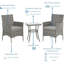 Lark Manor Sunray Outdoor Rattan Garden Bistro 3 Piece Set with Cushions Glass Top Table-343294287
