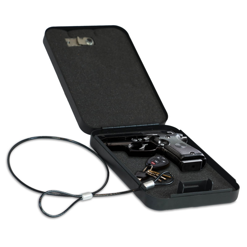 Portable Safe with Combination Lock, 11.5" H x 7.5" W x 2.5" D