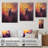 Lavender Sheep At Sunrise III - Sheep Wood Wall Decor - On Natural Pine Wood-1812278208