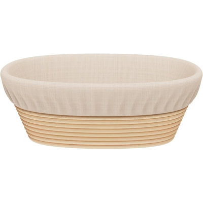 Panier ovale à l'épreuve du pain, fournitures de cuisson pour pain au levain fait à la main, panier à l'épreuve du pain Banneton avec doublure en tissu pour le pain au levain, cuisson