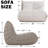 Set Of 2 Bean Bag Chair Sofa Sack Big Beanbag Chair For Adults Fireside Bean Bag Lounger Memory Foam Chair For Home, Apartment Or Gaming Venue(Beige&Green)-999720560
