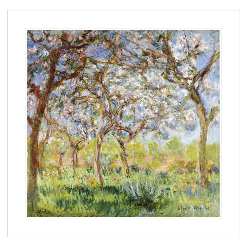 «Spring at Giverny» par Claude Monet, impression giclée encadrée, H 33,5 po x l 34,27 po