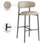 Tabouret de bar rembourré en cuir Lupita-840074833-840074840