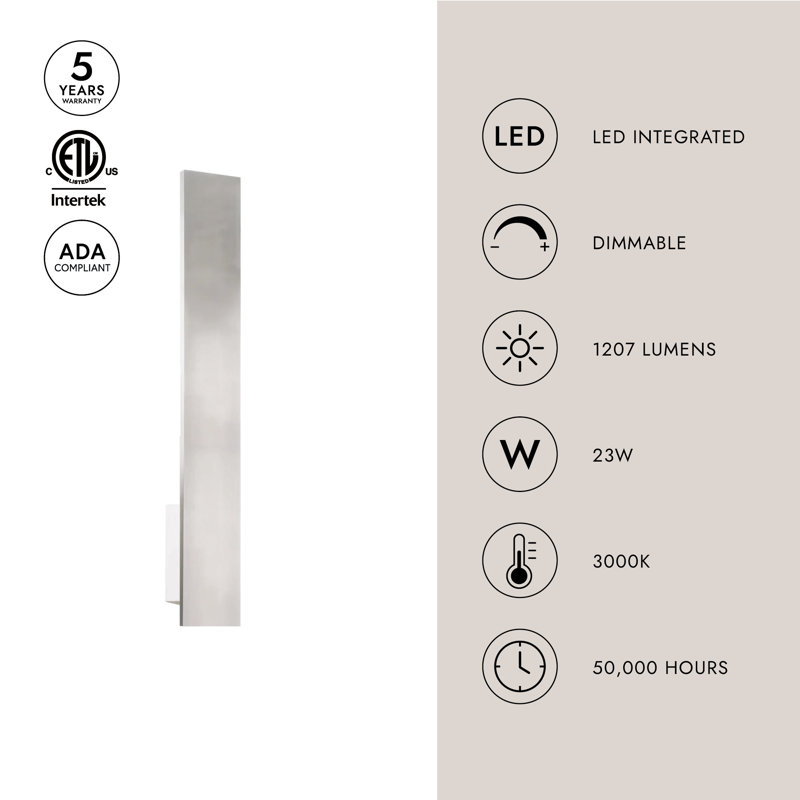 Vesta 1 - Light LED Sconce, White