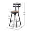 Tabouret de bar à hauteur réglable de style industriel