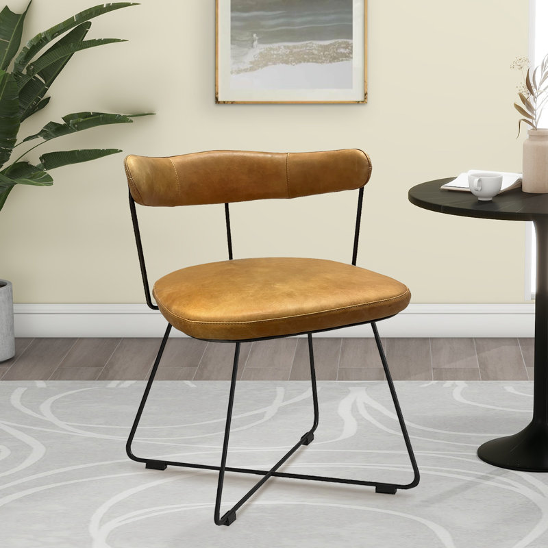 Chaise d'appoint en cuir véritable Griffin