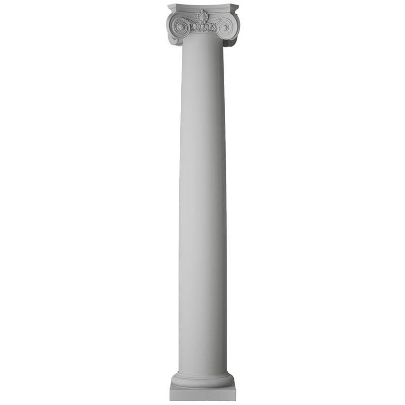 Colonne ronde Endura-Stone, 12 po de diamètre x H 5 pi, Base toscane et Empire Capital