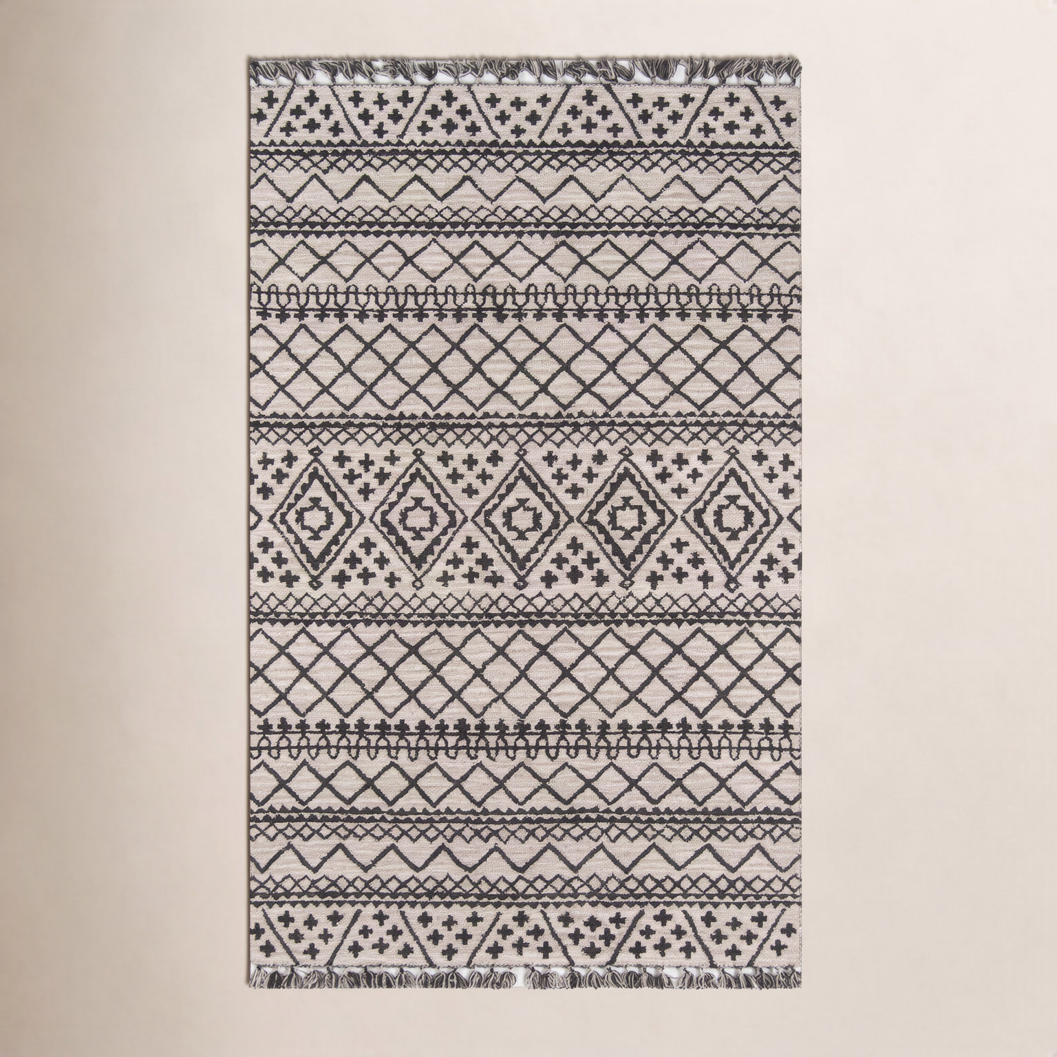Bronte Black Gray Hand-Tufted Wool Rug, Runner 2'3" x 8'