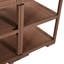 Chariot de cuisine en bois massif pour îlot de cuisine 62,3 po avec plateau en acier inoxydable, banc de jardin avec tablette surélevée et tiroirs, table de préparation pour barbecue, fête-1751326123