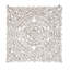 White Wooden Floral Handmade Intricately Carved Home Wall Decor with Mandala Design, 36" x 2" x 36"