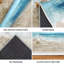 Tapis d'intérieur transparent plage lavable à la machine, vagues tropicales et vagues éclaboussantes-133456349