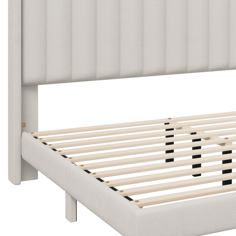 Lit plateforme tapissier avec lumières DEL, Grand