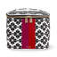Lunch Tote, Black Spade Flower 