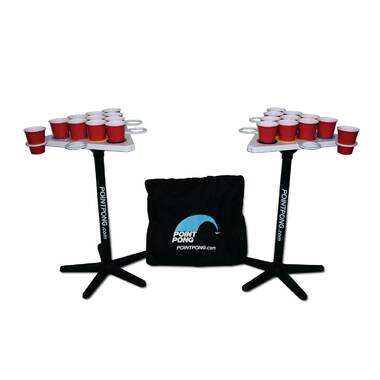 Portable Outdoor Pool Party Game Floating Beer Cup Pong Table Set