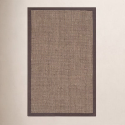 Brown Hand-Woven Jute Rug