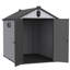 6X8ft Outdoor Maintenance Shed With Lock - Plastic, Secure Garden Craft Room Spacious, Plastic Construction