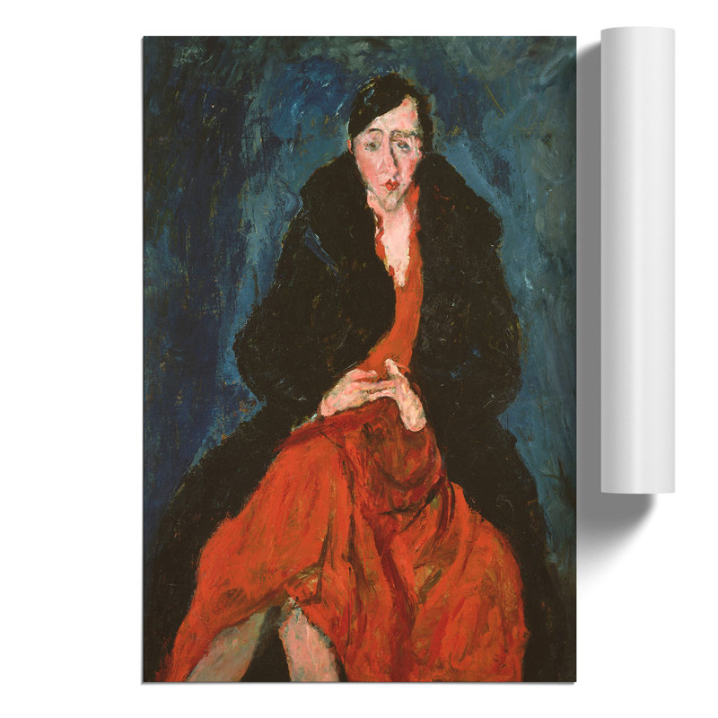 Portrait Of Madeleine Castaing by Chaim Soutine - No Frame Painting, 59cm H x 42cm W x 0.1cm D