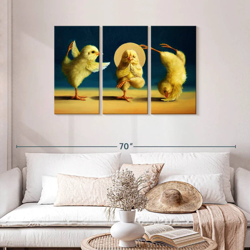 Ketti Yoga Chicks Three, 28" H x 45" W