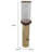 Gemo Hurricane Candle Holder With Gold Base, Mango Wood Accent 21 Inch-123079062