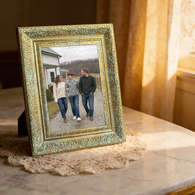 Cadre photo sophistiqué 3 pièces 11 "x 14" or antique pour cadeaux d'anniversaire
