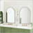 Arched Vanity Mirror with Silver Frame