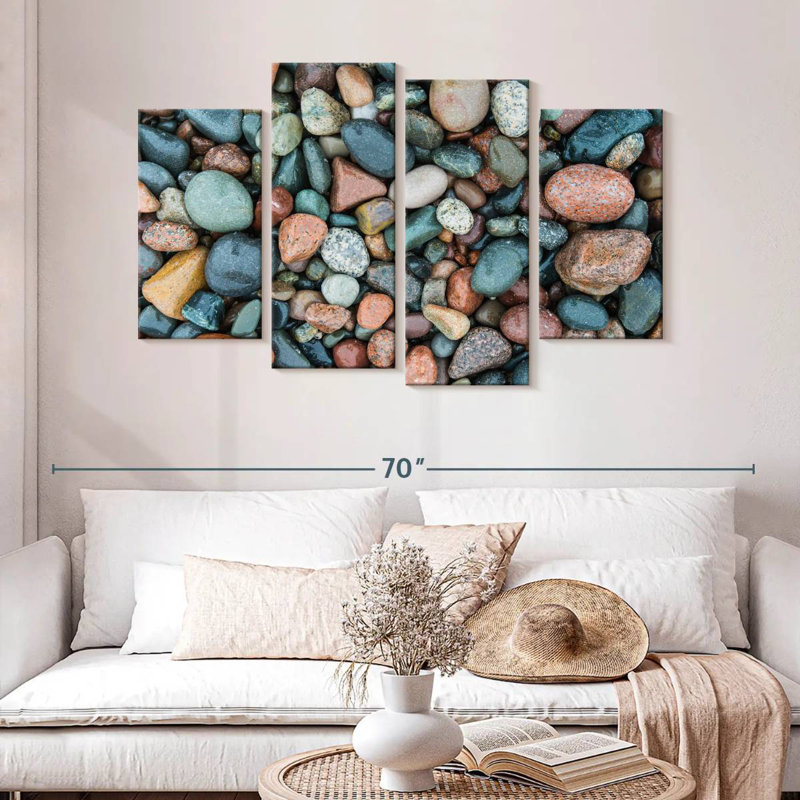 Colorful Gillard Pebbles, 32" H x 52" W