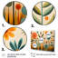 «Red Mid Century Mod Nature - Abstract Midcentury», reproduction d'art sur toile-295862850-334995167-334995136