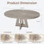 Table de salle à manger extensible ronde de 47 à 63 po pour 4-8, table de ferme ovale peu encombrante avec panier de rangement, panneau de fibres à densité moyenne durable-273673377