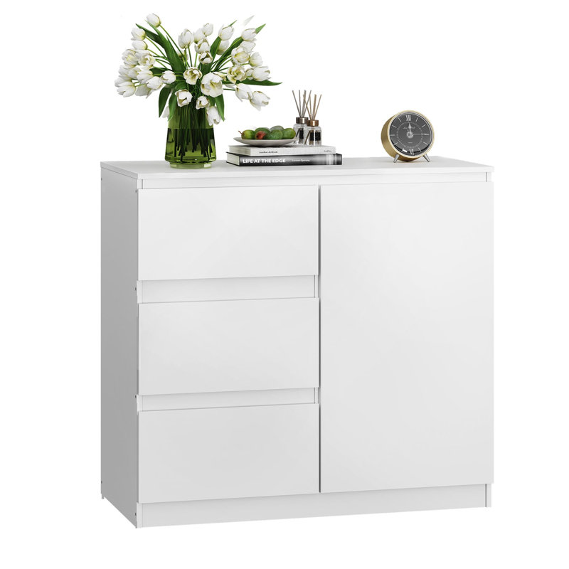 MDF 1 - Door Rectangle Accent Cabinet, White