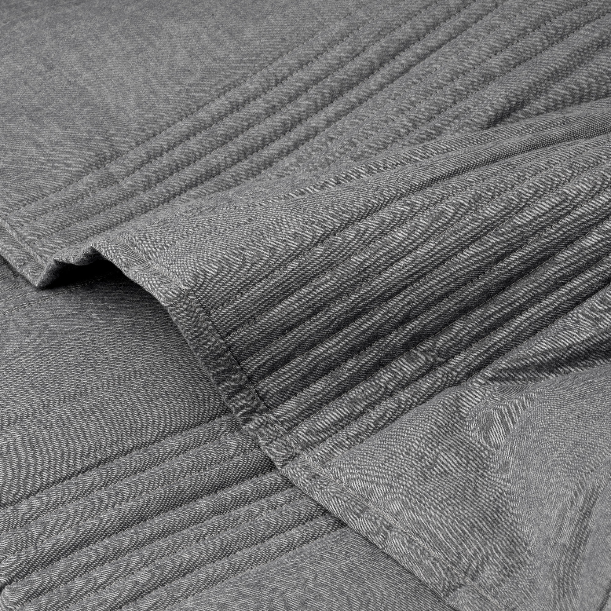 Johnson Cotton Coverlet, Gray, King Coverlet