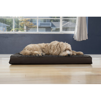 Ultra Plush Faux Fur & Suede Orthopedic Foam Deluxe Mattress Dog Bed