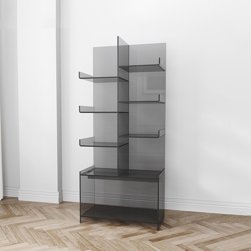Bibliothèque moderne en acrylique, Gris foncé