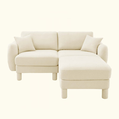 Canapé modulaire à 2 places pour la causeuse en tissu Boucle