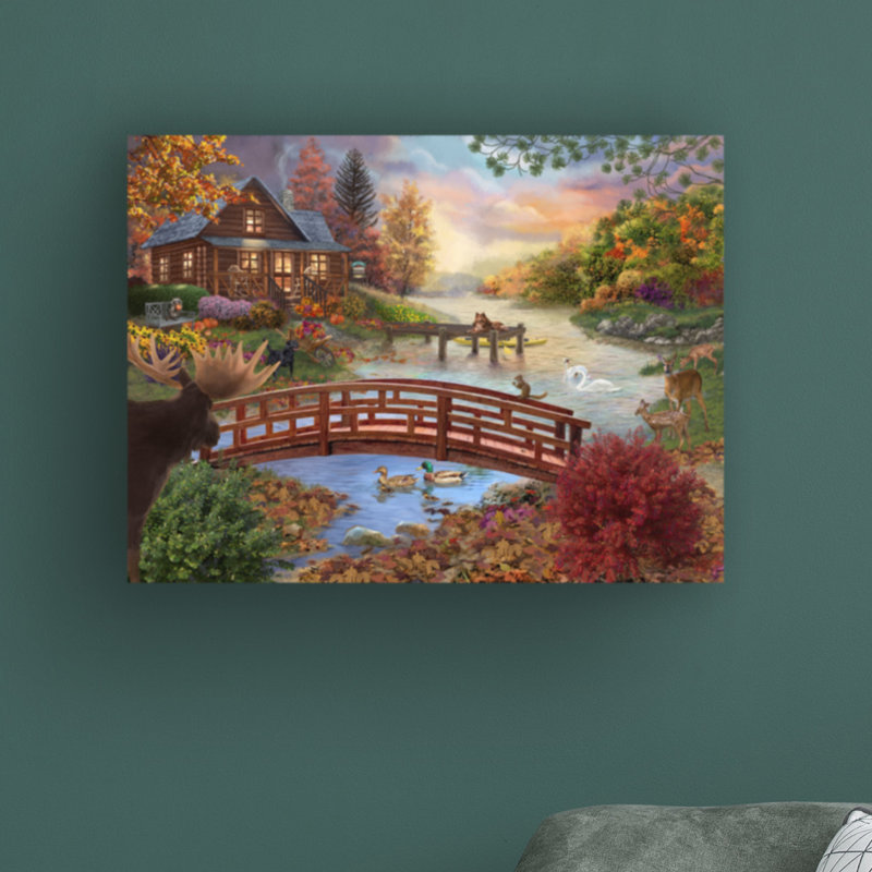«Autumn Evening» par Bigelow, impression sur toile tendue, H 14 po x l 19 po x p 2 po