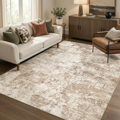 Tapis abstrait lavable rétro, tapis résistant aux taches pour les endroits très passants