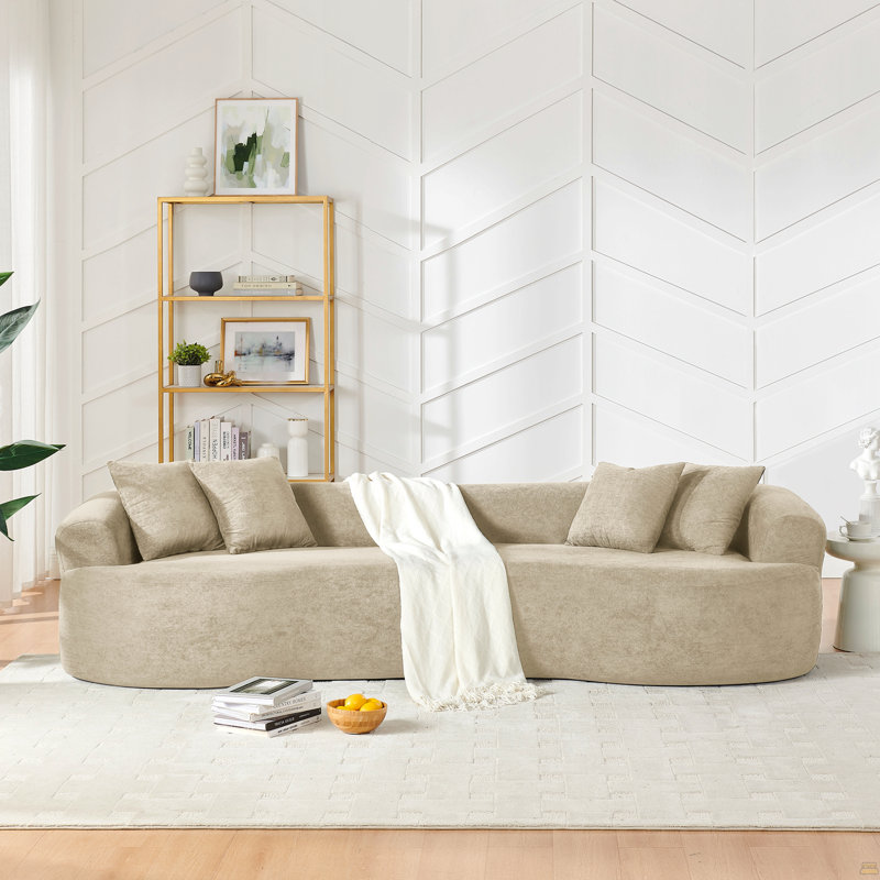 Canapé modulaire courbé 4 places Modern Cloud, Chameau