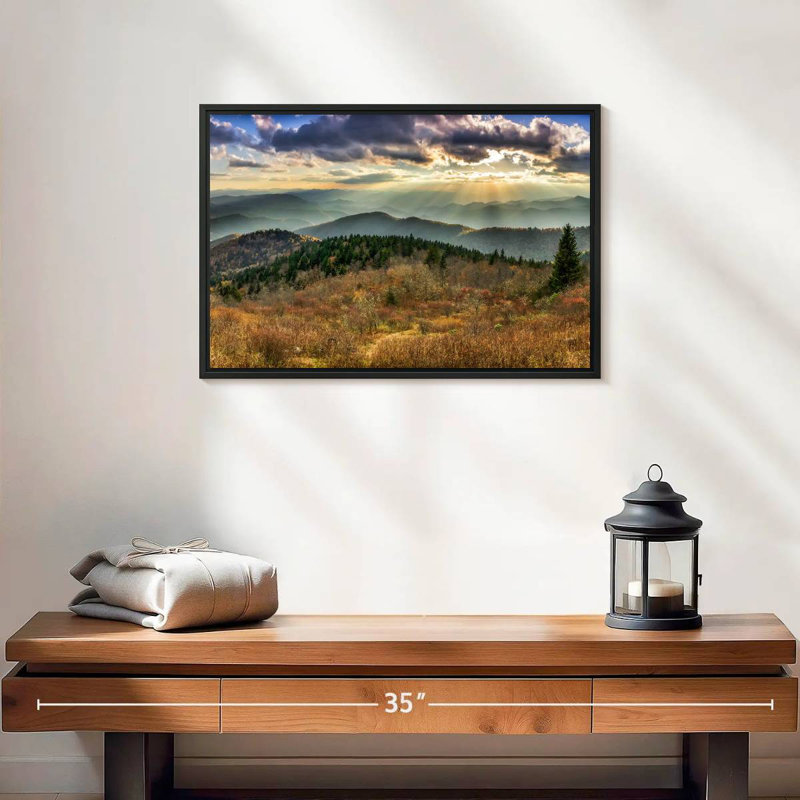 Parc national des Great Smoky Mountains, 19 po x 13 po, Cadre flottant noir