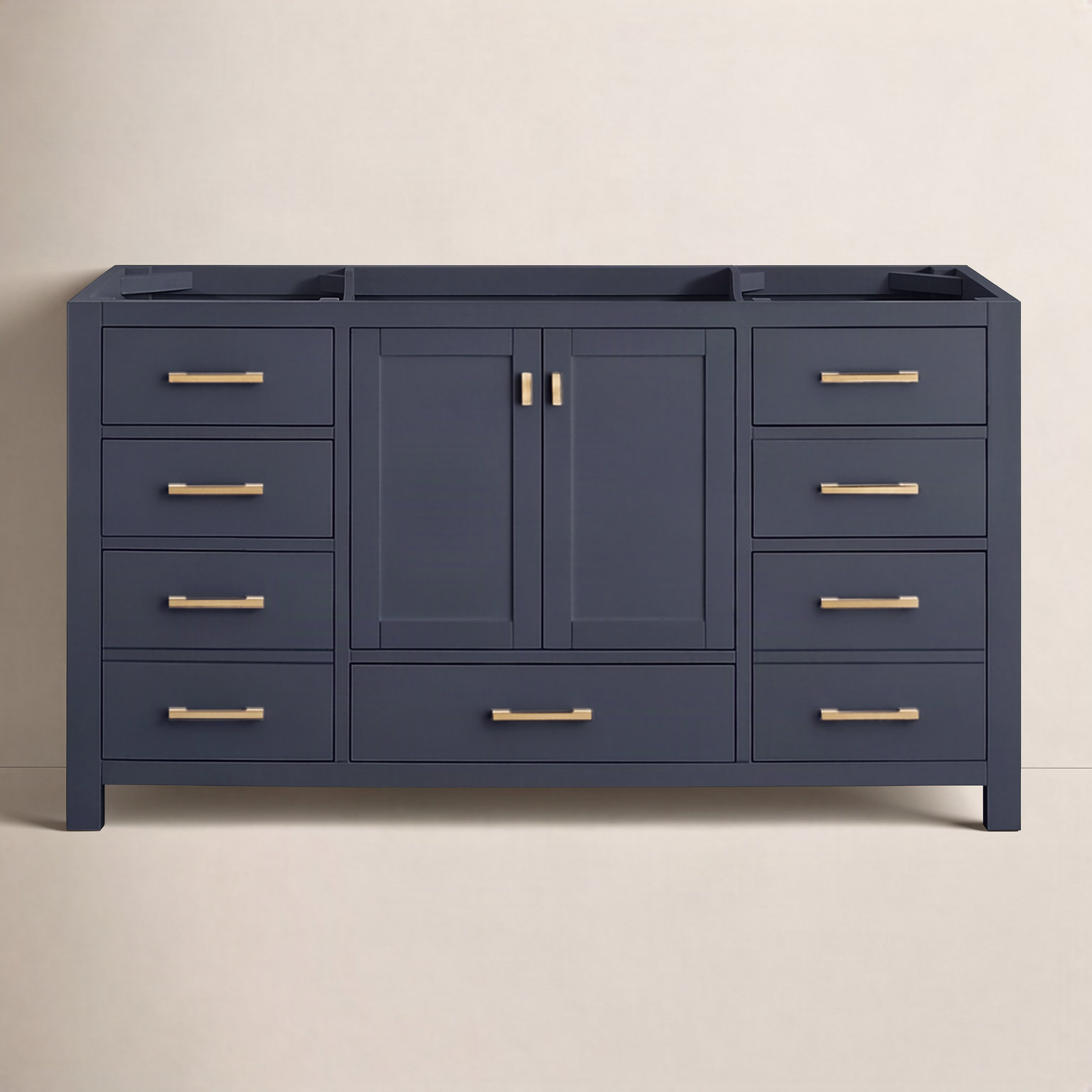 Reba Single Bathroom Vanity Base, Navy Blue