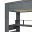 Lit mezzanine en bois avec bureau, tablettes multiples, DEL et station de charge-1473637156