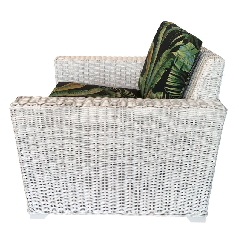Fauteuil de 37 po de large Estes, Blanc