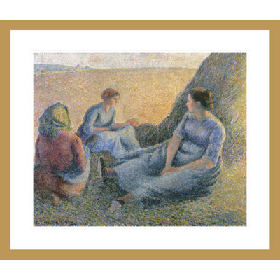 «Haymakers Resting» par Camille Pissarro, impression giclée sur cadre