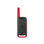 Ensemble de deux radios bidirectionnelles de type noir et rouge avec deux solutions de téléphone mobile