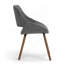 Bentwood Dining Chair in Grey Woven Fabric