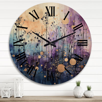 Horloge murale en bois massif Yeslin